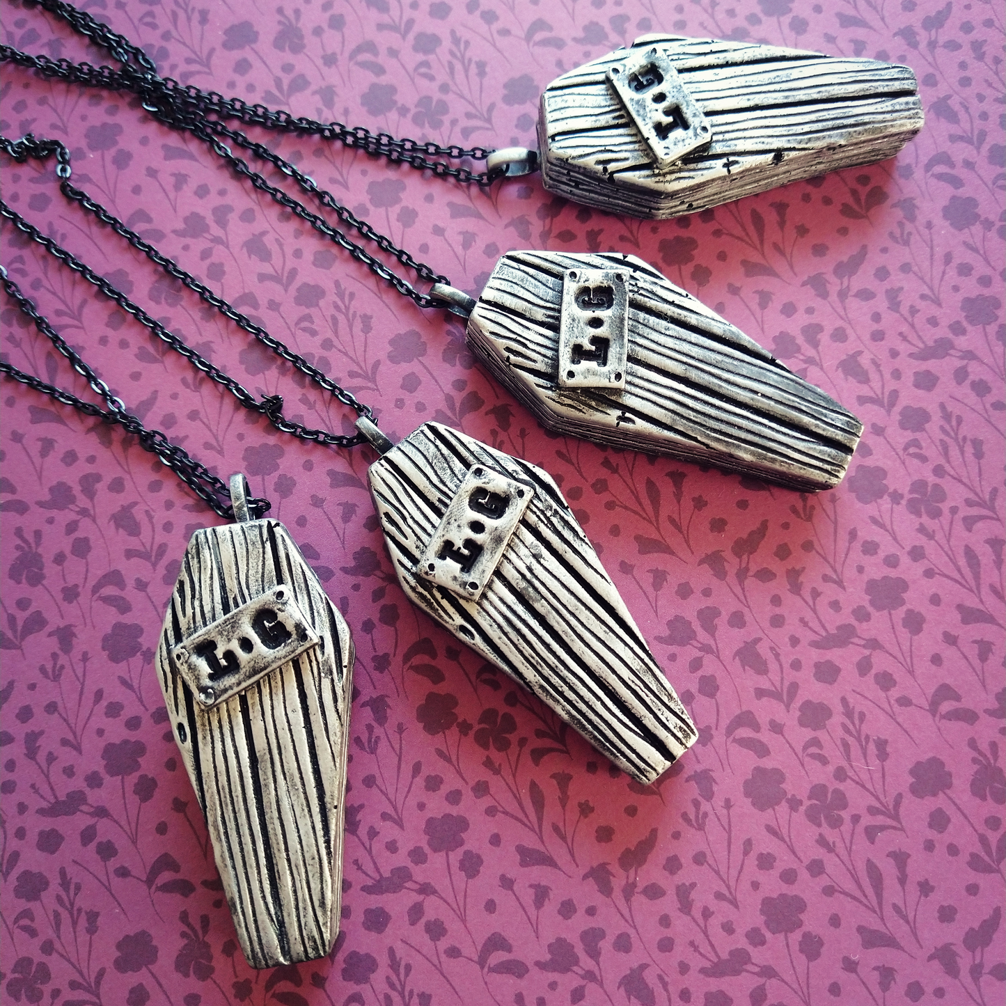 L+G Wooden Coffin | Pendant Necklaces