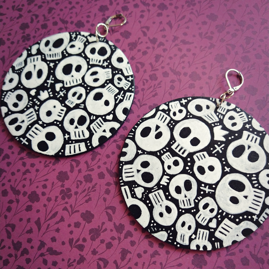 Heart Skull Statement Earrings | Earrings