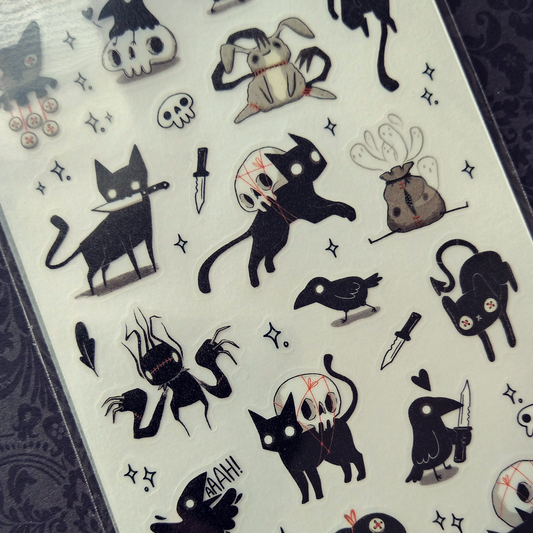 Spooky Kitties| Sticker Sheet
