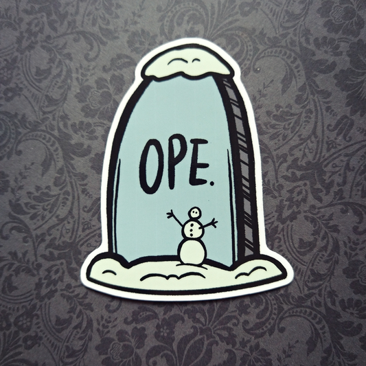 Ope Headstone (Winter Variant) | Sticker