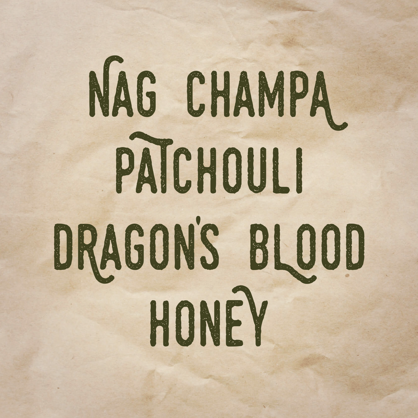 Cartomancy scent notes: Nag Champa, patchouli, dragon's blood, and honey.