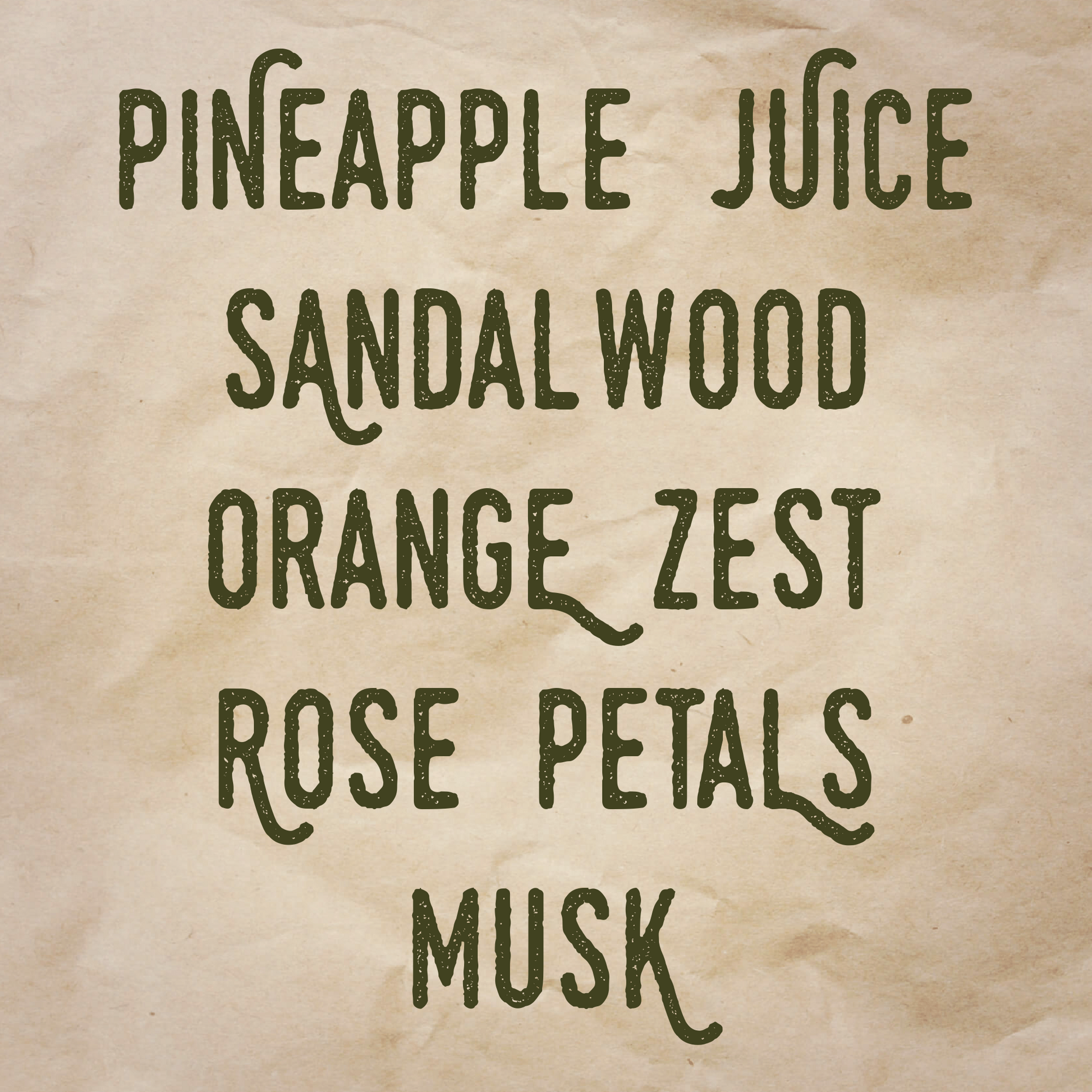 The Gravedigger's Daughter scent notes: Pineapple juice, sandalwood, orange zest, rose petals, and musk.